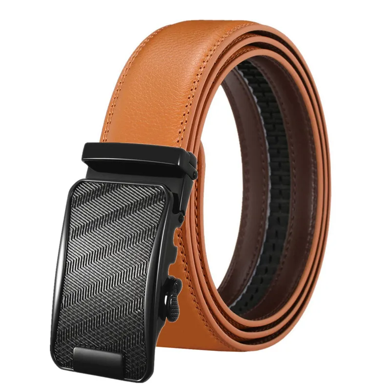 alloy buckle Genuine leather cowhide Men Automatic buckle belts Leather for man