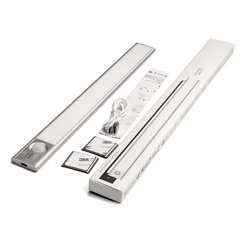 Factory Wholesale Usb Rechargeable Long Endurance Time Motion Sensor Cabinet Night Light