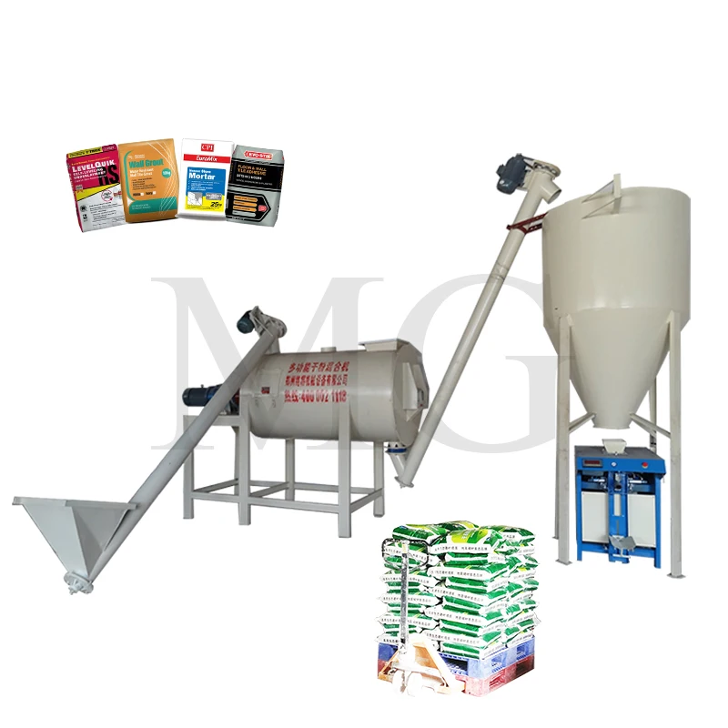 High Quality Dry Mortar Mixing Plant Wall Putty Mixer Equipment Ceramic Tile Adhesive Making Machine