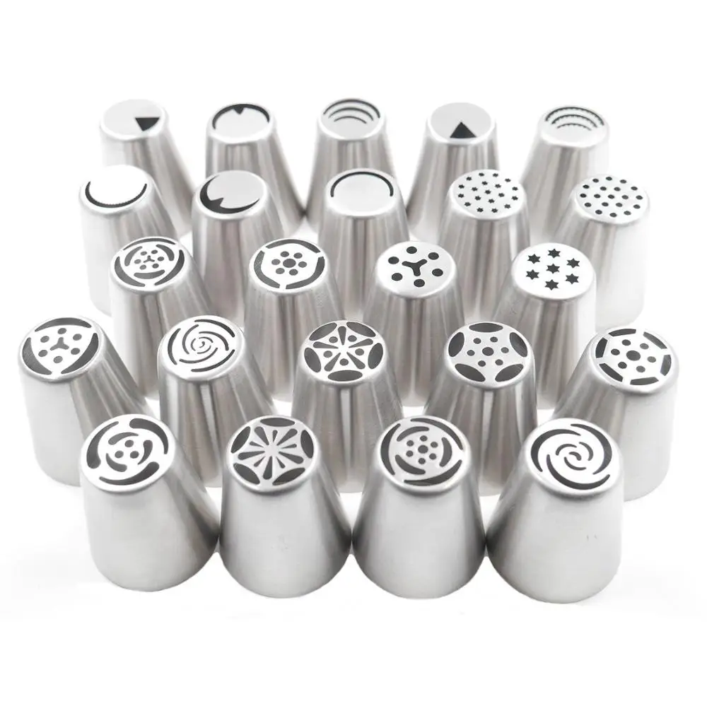 Высококачественные трубчатые насадки, кондитерские насадки для глазировки, русские декоративные насадки из нержавеющей стали