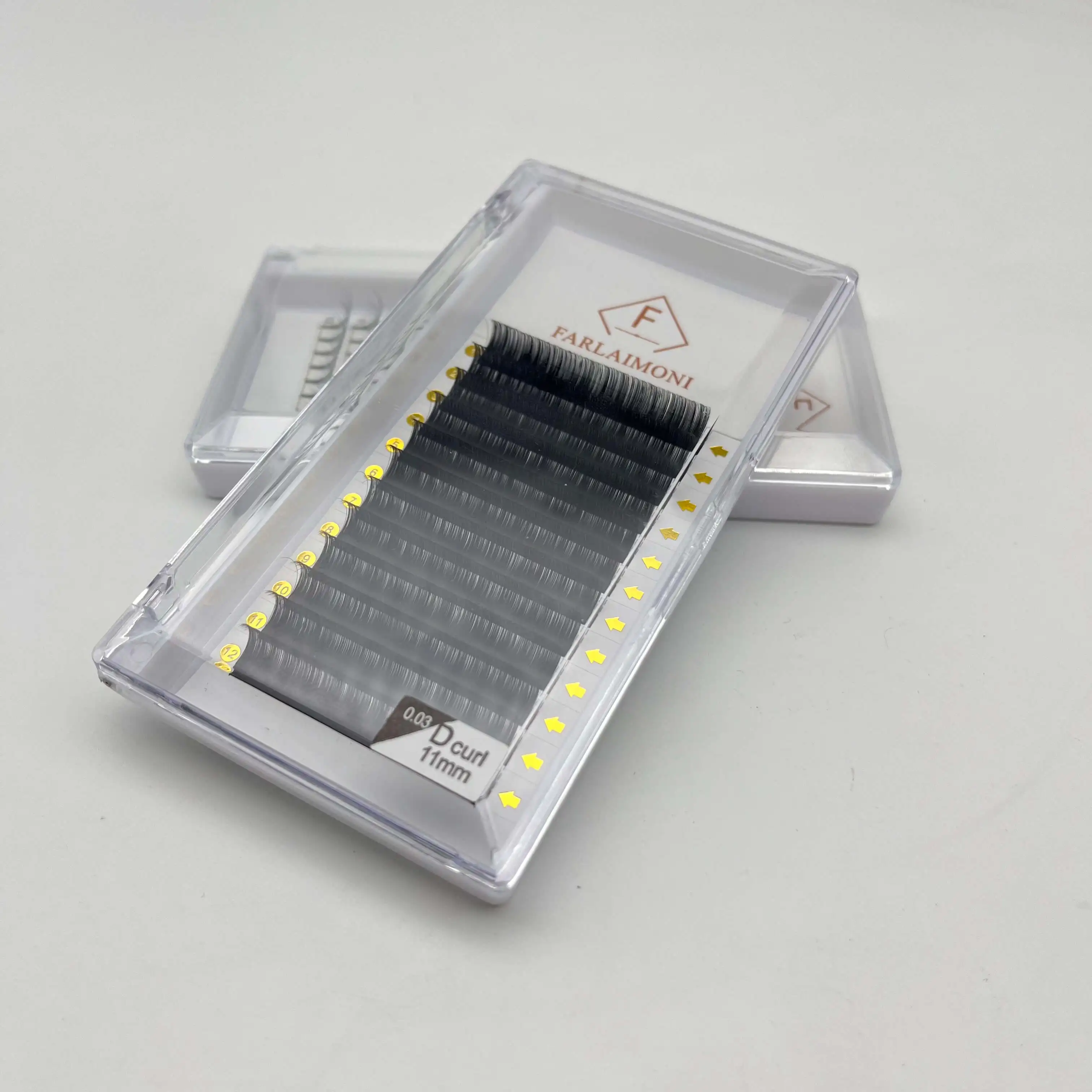 Farlaimoni   handmade fan C CC D DD Curl matte black eyelash extensions super solft volume lash extension