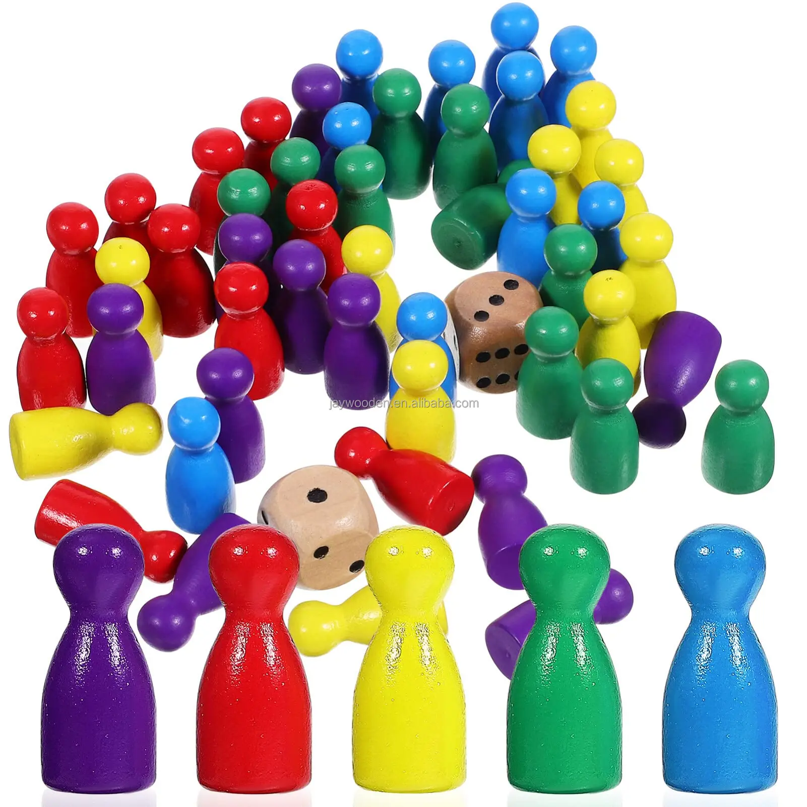 Wooden Pawn Chess Pieces for Tabletop Games Fantasy Strategy Marker Replacement Circus Agricola Tabletop Gaming Marking Pieces