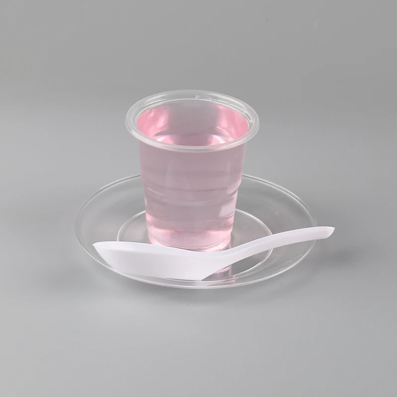 5 inch 125mm 1000pcs each box Clear Round PS  Plastic Dinner  Plates Disposable for party wedding