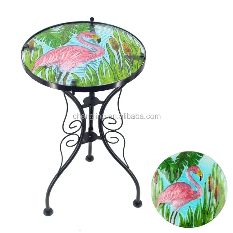 
European luxury golden metal rotating design round coffee table for home furniture Garden coffee table 