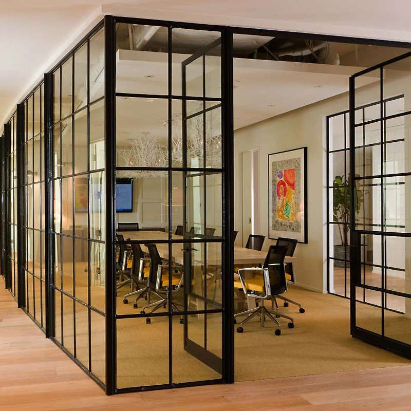 Customization Sound Proof Aluminium Alloy Frame Office Glass Wall Partitions