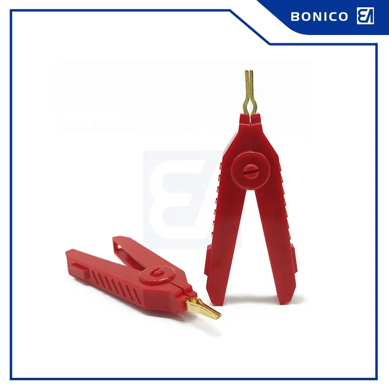 20A 90MM Brass With Gold Plated ABS Insulated Mid-sized Battery Kelvin Clip