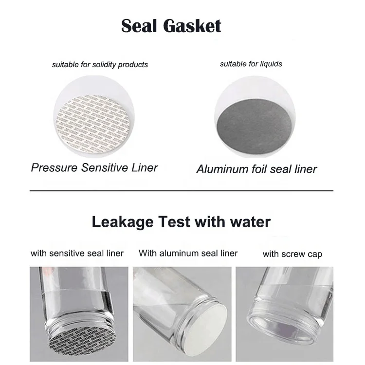 Wholesale Wide Mouth 1oz 2oz 3oz 4oz 5oz 6oz 8oz black PET plastic jars with lids for food storage, cosmetic packaging container