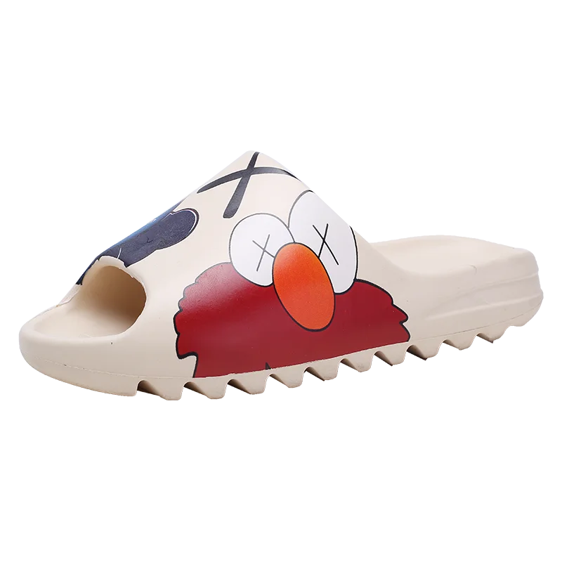 2021 летние детские пляжные шорты yeezyslides обувь уличные шлепанцы без задника с открытыми пальцами; Нескользящие комнатные тапочки для детей мужчин и женщин кроссовок Yeezy