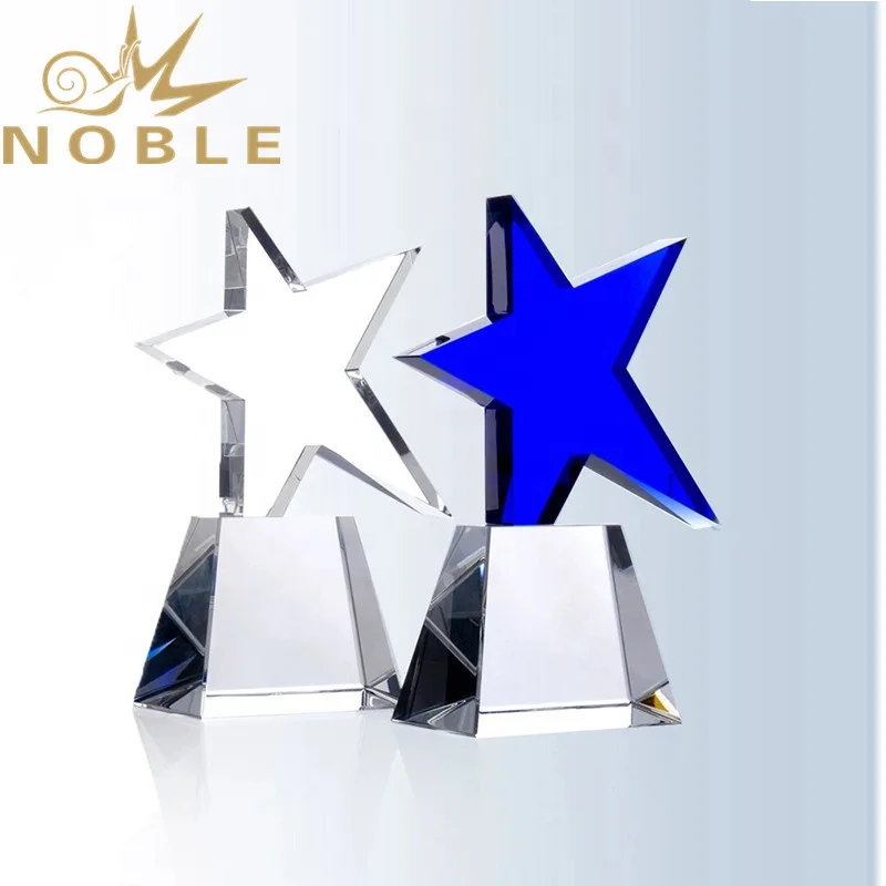 Wholesale Crystal Star Award Trophy Column For Souvenir