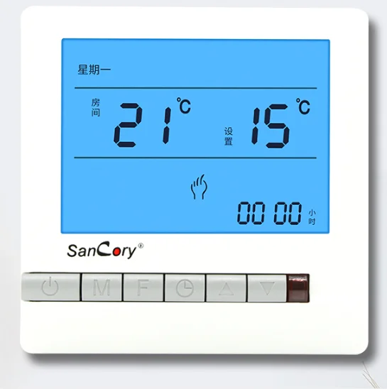 White color thermostat for induction heating boiler ODM OEM gas boiler floor heating system 2022 Mode TM01D