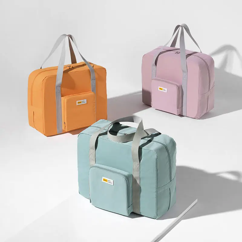 Foldable Travel Custom Lightweight Duffel Bag pink travel bags Waterproof Carry On Luggage Bag