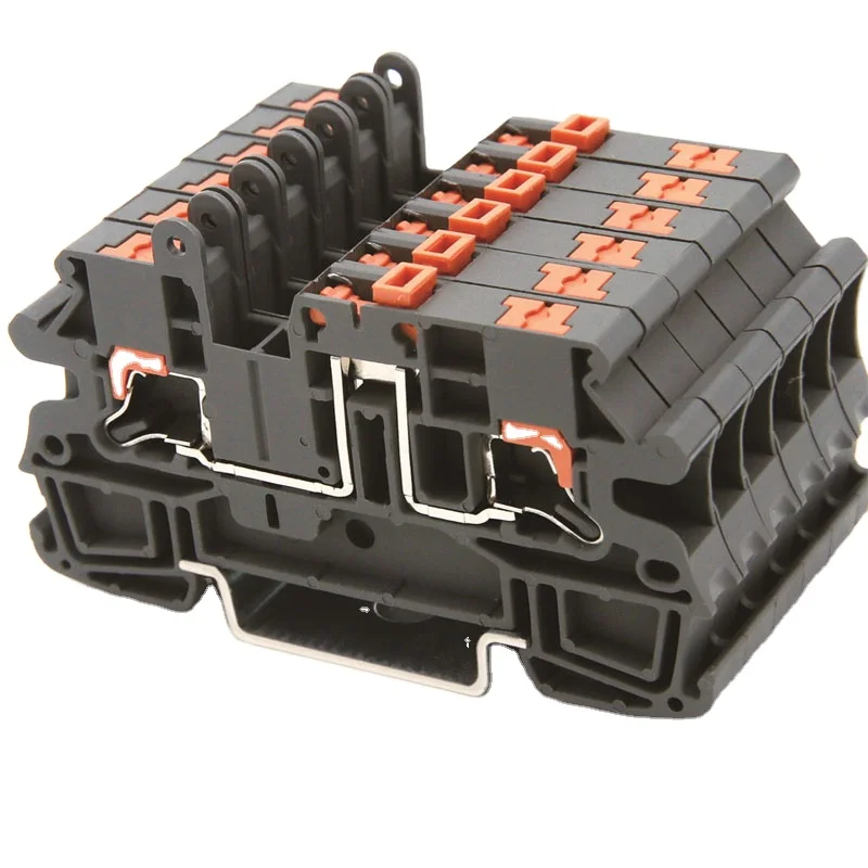 CHIKU UL Spring Push In Connector RPI 4-TWIN Din Rail Terminal Blocks 1000V for Wiring