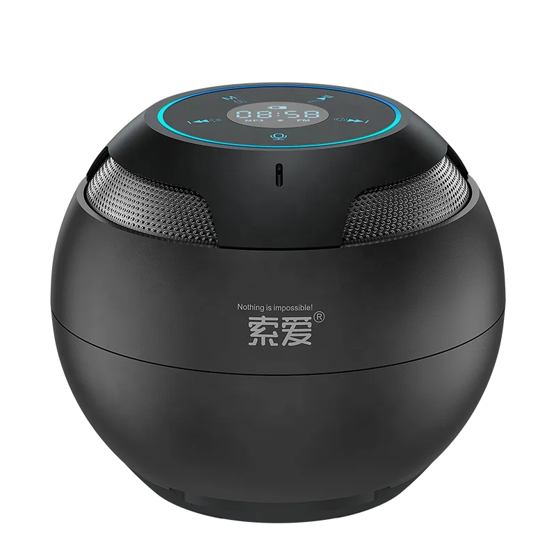 2021 Latest Clock Speaker Portable Mini Wireless Speaker with Touch Key