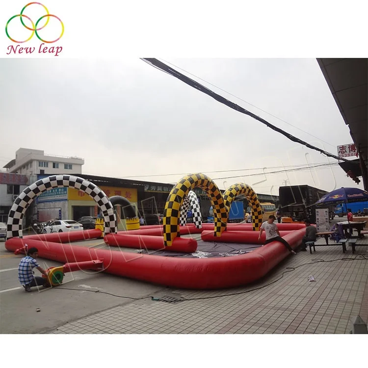 Cheap Price Bumper Car Inflatable Air Race Inflatable Speedway Go Kart Race Track