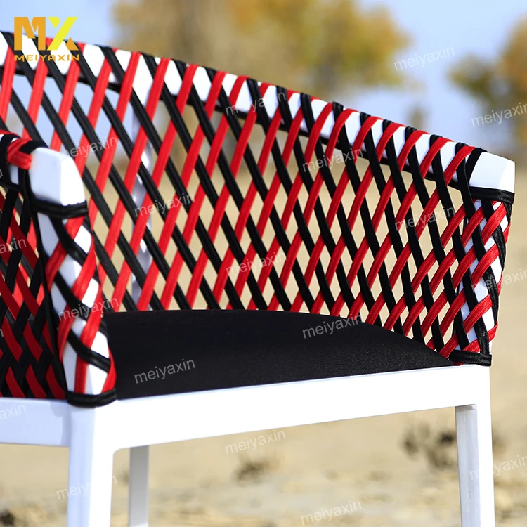 
MX waterproof commercial rope woven outdoor dining table and chairs set 