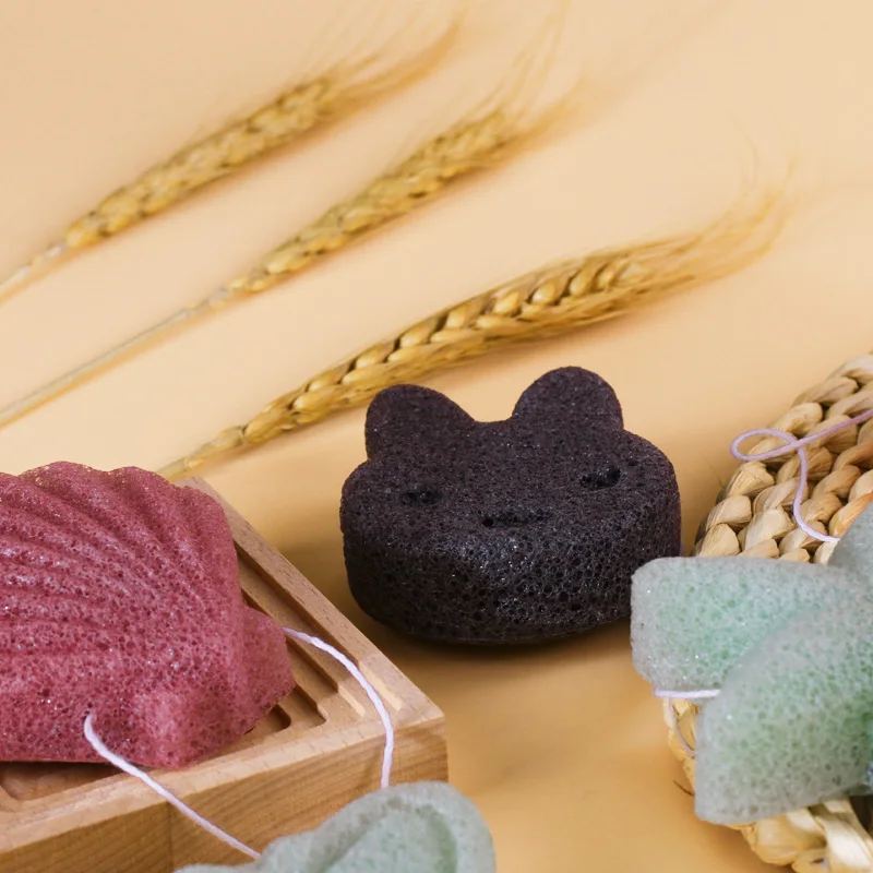 Well Designed Sea star Face Cleaning Sponge 100% Natural Konjac Face Cleaning Sponge