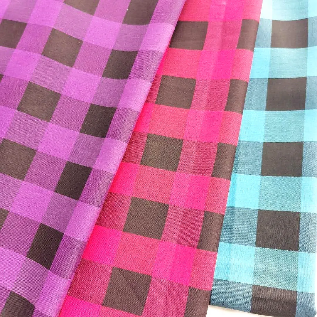 TC Checked Poplin Spandex 60% cotton 37%polyester 3%spandx Customized China Manufactory Chinese factory Hot sale