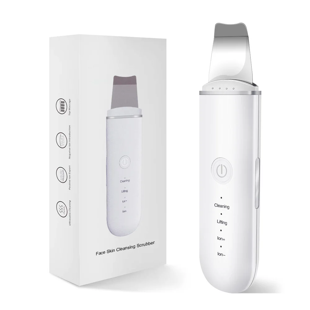 Face Skin Spatula Blackhead Remover Pore Cleaner Face Beauty Lifting Tool Comedones Extractor with 4 Modes Skin Scrubber