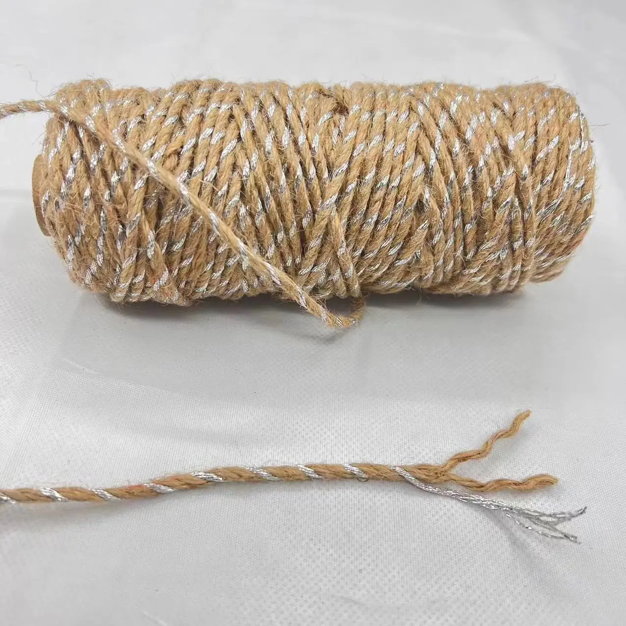 Eco-Friendly 2mm Jute Rope 2 Ply Twisted Jute Twine Jute Cord For Sale