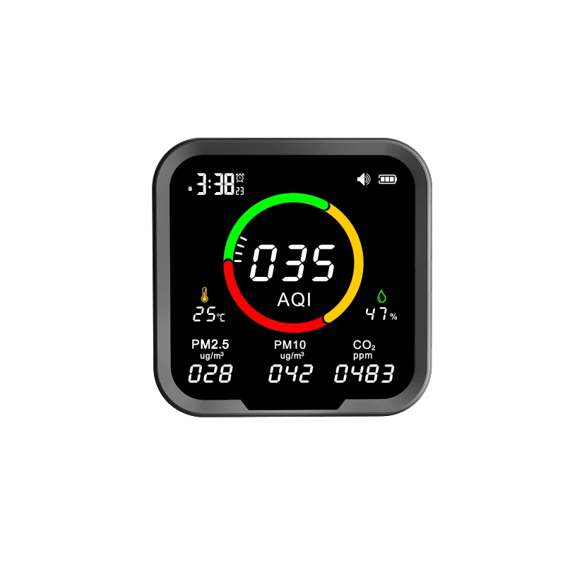 PTH-9AW Wholesale Handheld Portable CO2 Meter PM2.5 PM10 Air Minitor- WIFI air quality monitor connect tuya app