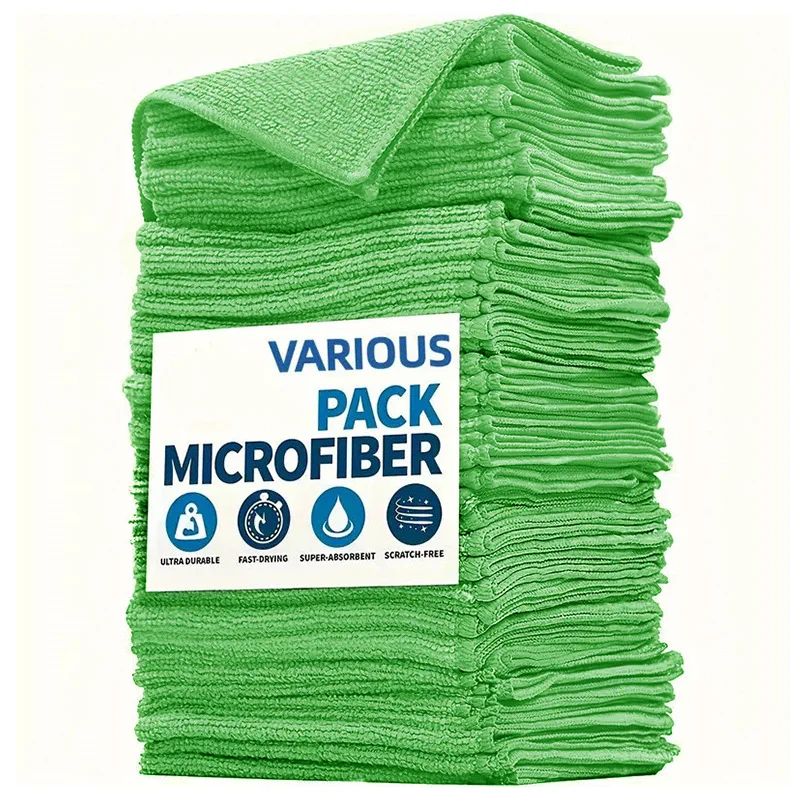 Custom print logo car wash towel kitchen microfiber window glasses cleaning cloth rag microfiber cleaning cloth towel