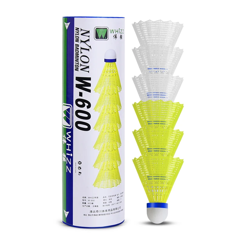 Supplier direct sale high quality sporting goods for fitness use 6pcs/tube  synthetic durable  badminton ball