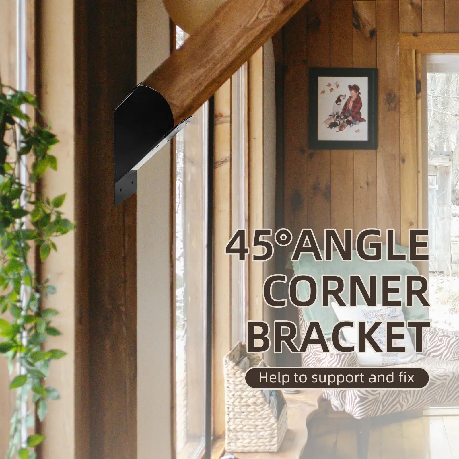 45 degrees Angle Corner Bracket Heavy Duty Connector Brace for 4x4'Wooden Post and Beam Pergola Gazebo DIY Kit Bracket