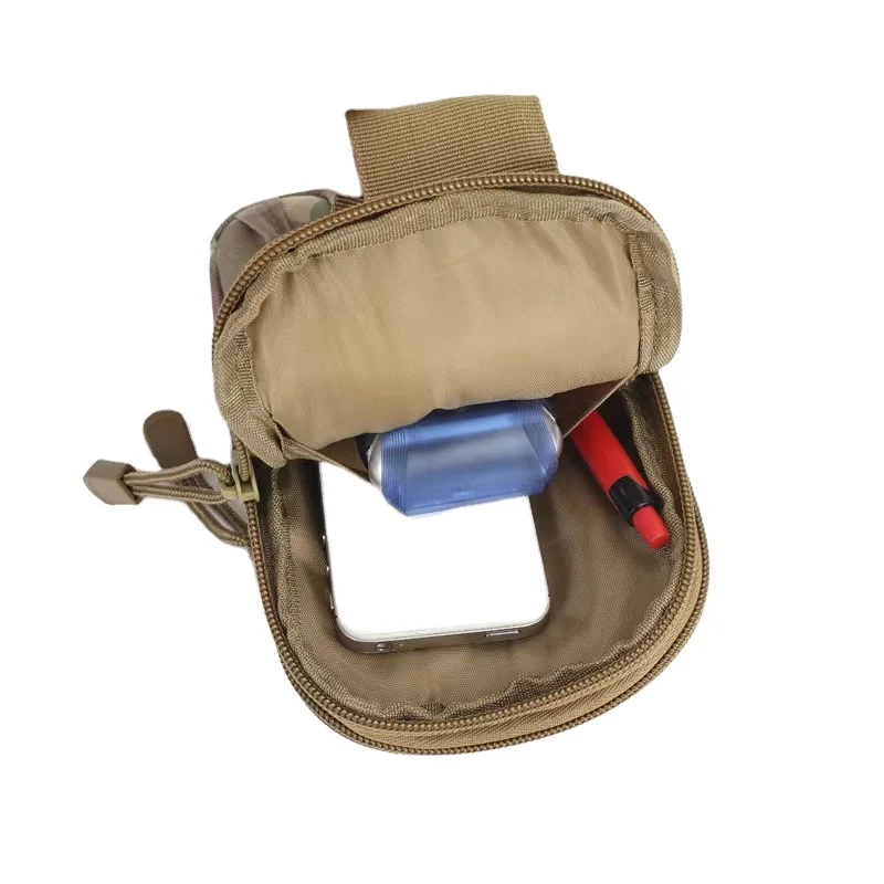 Outdoor Multifunctional Mobile Phone Waist Bag Outdoor Sports  Tactical Molle Pouch with Snap Button