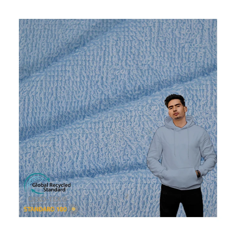 High Quality Woven Cotton Double Sided Terry Fabric Hotel Bath Towel Bathrobe Terry Towel Fabric