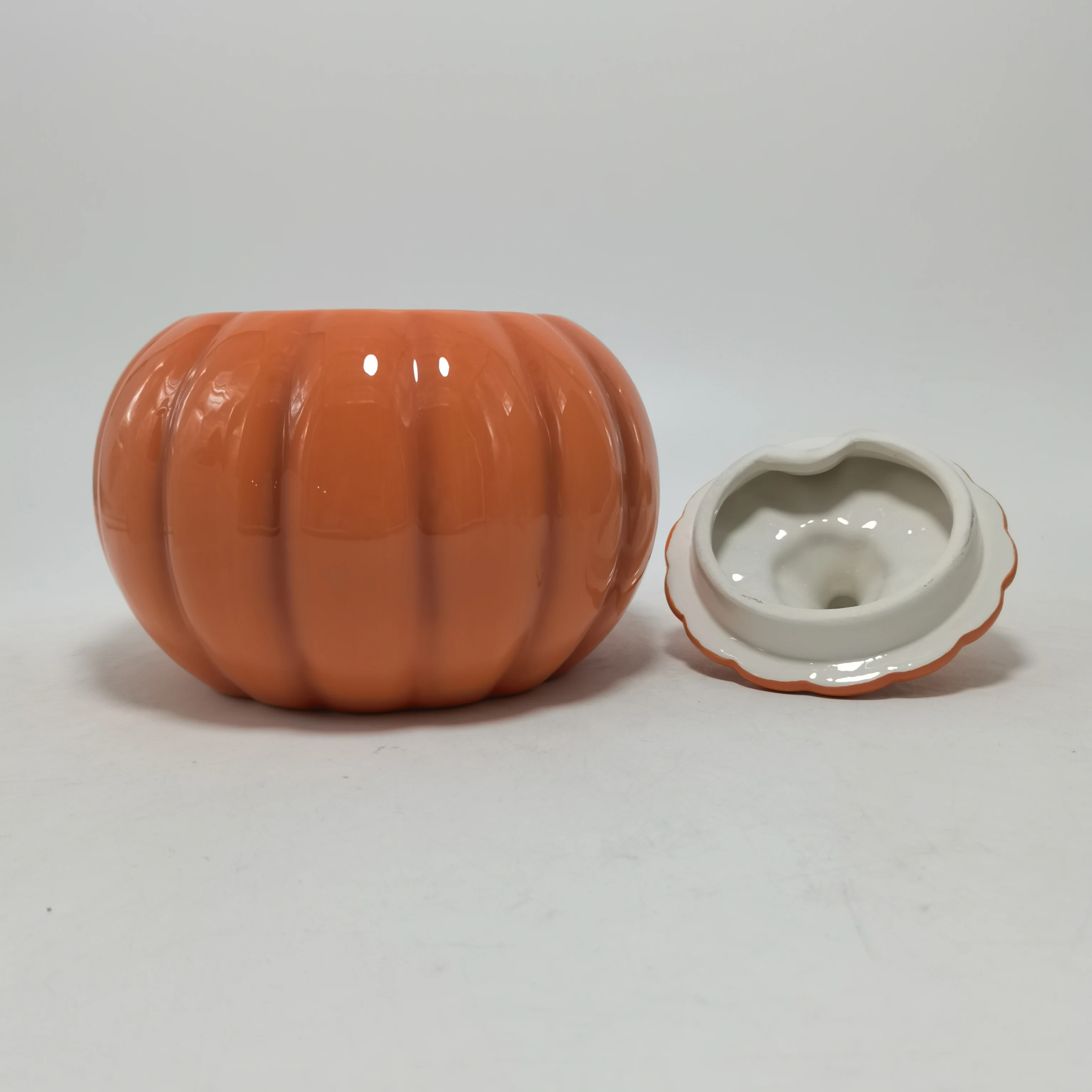 Hot sale Food tea coffee beans sugar candy Cookies Ceramic seal storage tank originality Pumpkin jar with lid