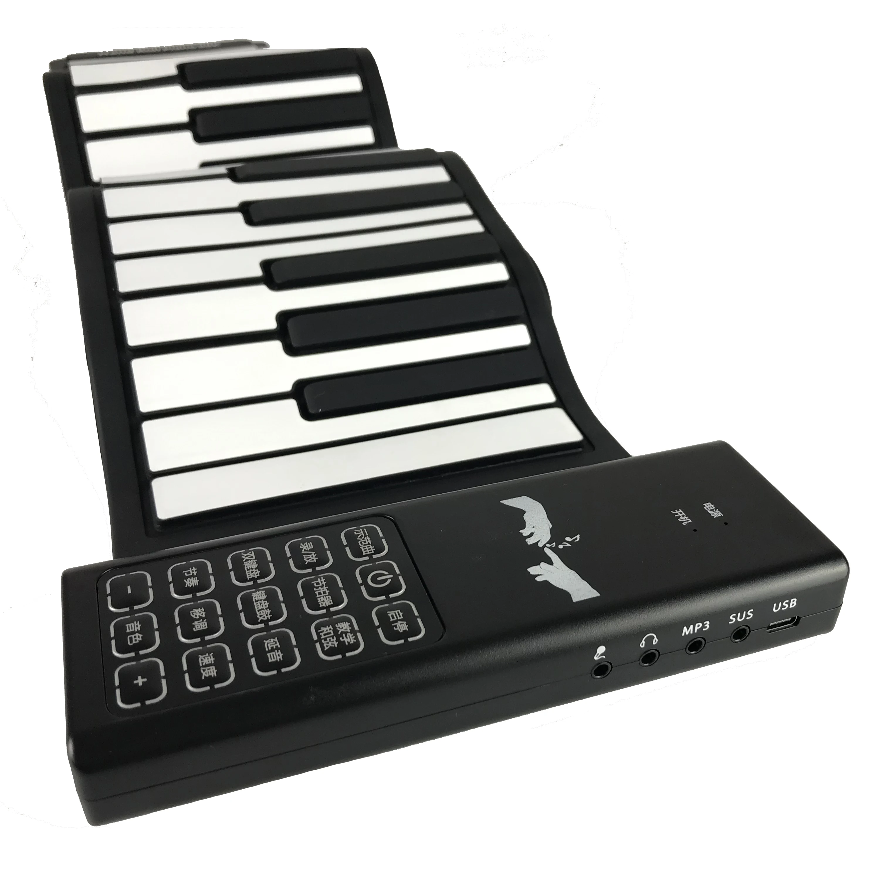 Wholesale Cheap 88-keys USB Hand Roll Piano Portable Folding Electronic With No Speaker