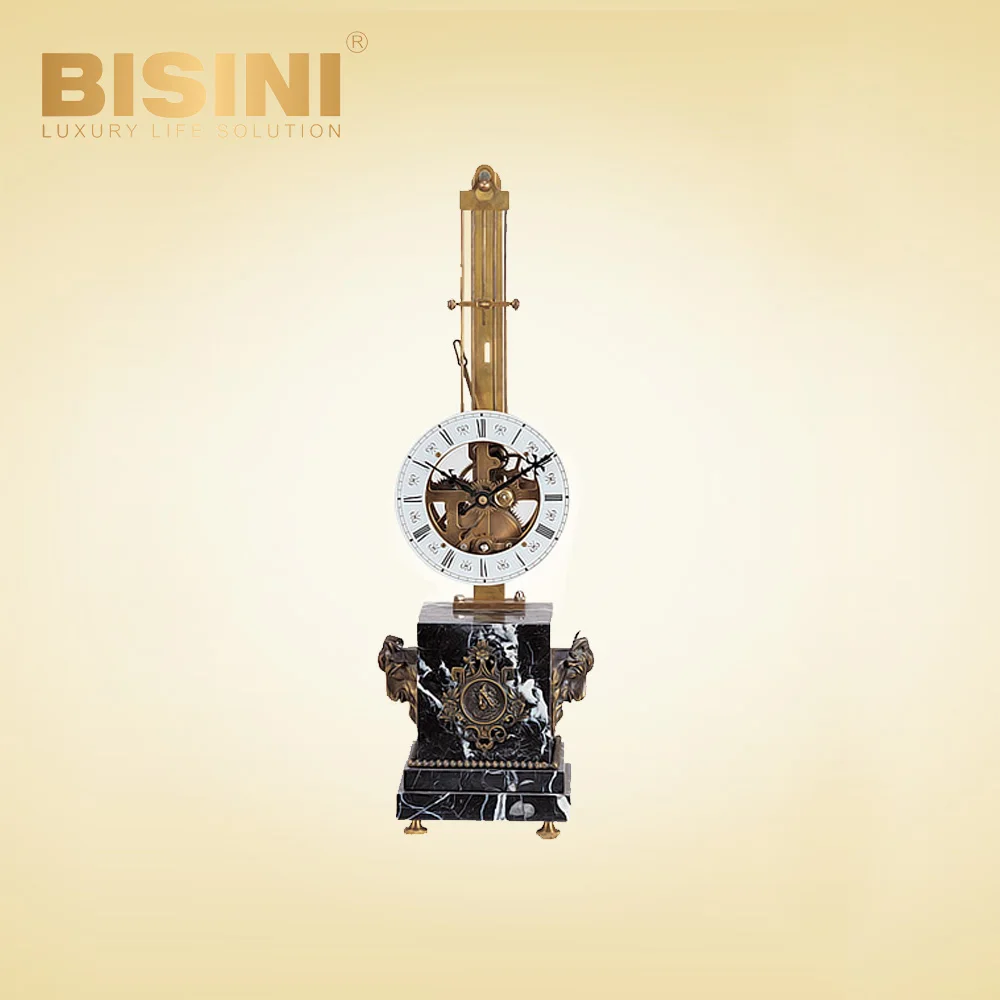 Pendulum clock with High grade marble base European swing clock