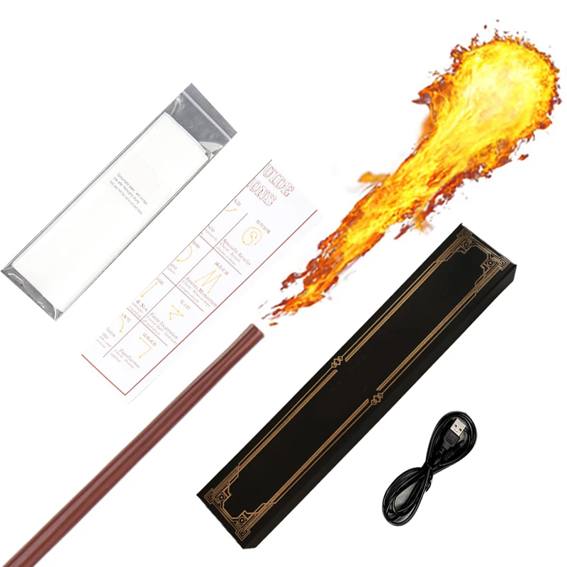 Magic Fire Wand That Shoots fire Toys Halloween Incendio Wands Cosplay for Christmas,Magic Performance Props Wand