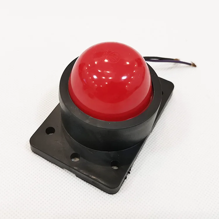 Custom Color Manufacturer Square Rubber Base Round LED Side Light 24V Trailer Side Marker Lamps