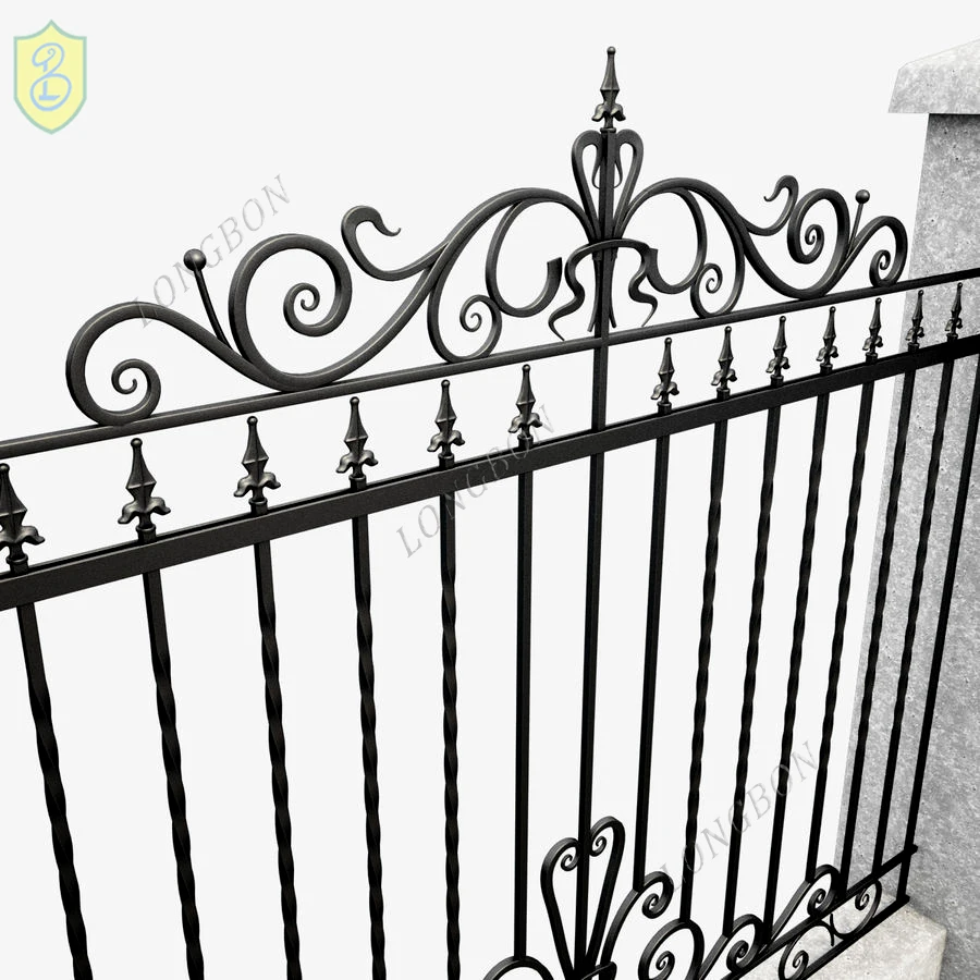 Good Quality Wrought Iron Fence Gate Grill Metal Fence Design