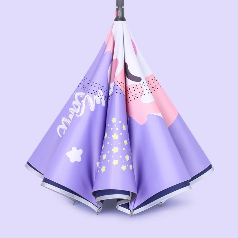 Custom Kids Gift C Shape Handle Upside Down Umbrella  with Cartoon Pattern Hot Selling Kids Umbrellas