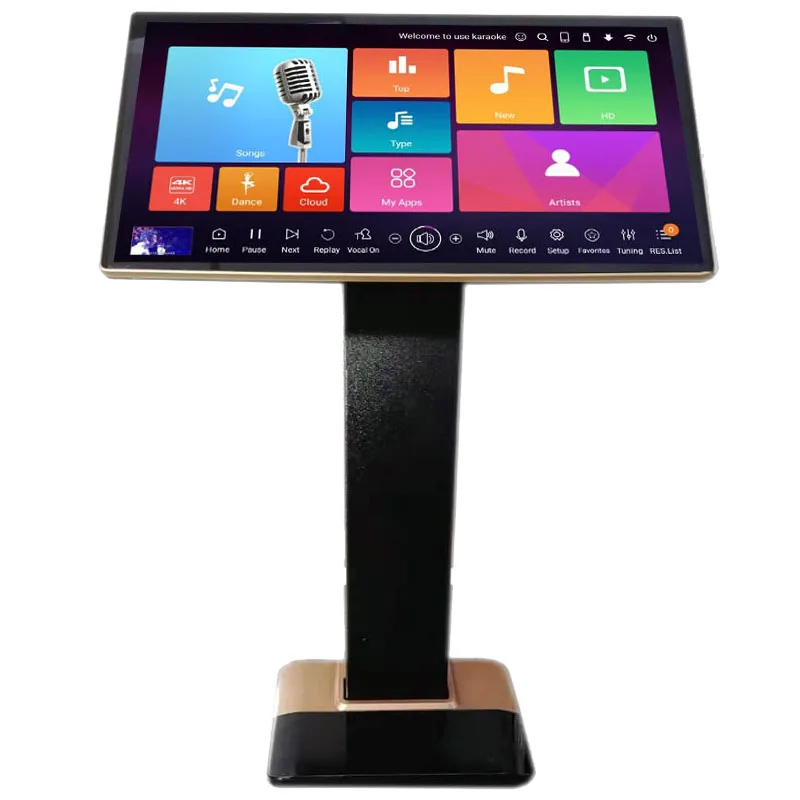 Караоке-плеер, профессиональный плеер с Wi-Fi, сенсорным экраном 22 дюйма, жестким диском 8 ТБ, микрофоном и ии, подходит для караоке