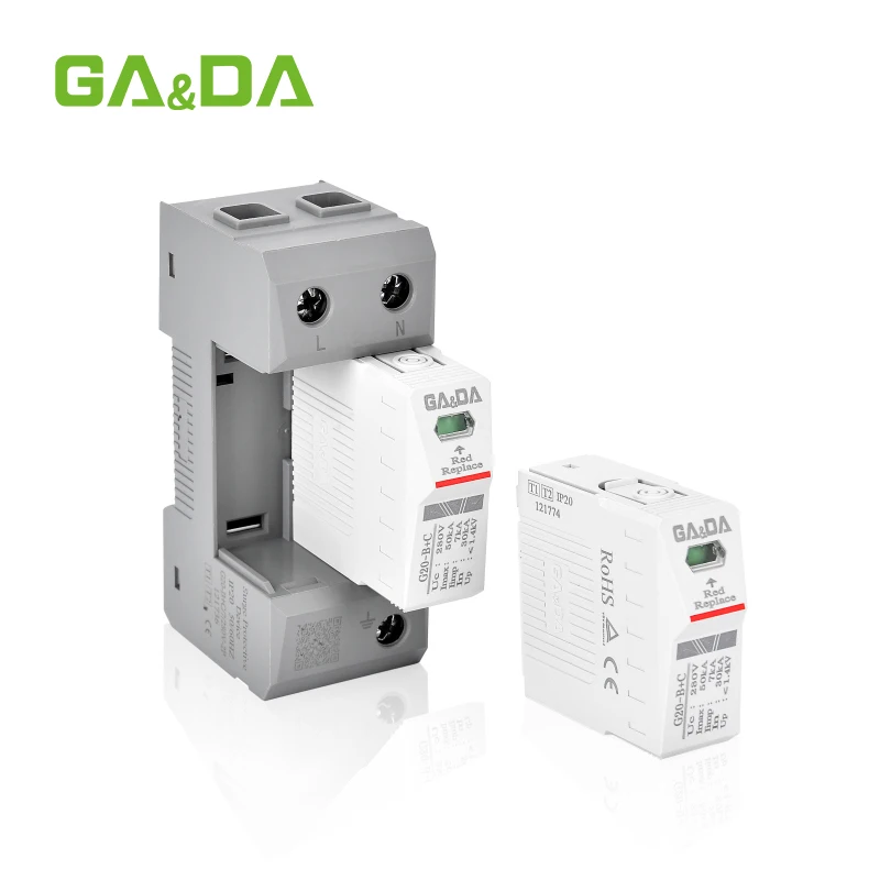 AC series electronic equipment Power surge protector spd T1+T2 surge protection device