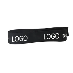 Hot selling custom printed silicone logo nylon polyester webbing elastic band for clothing accessories