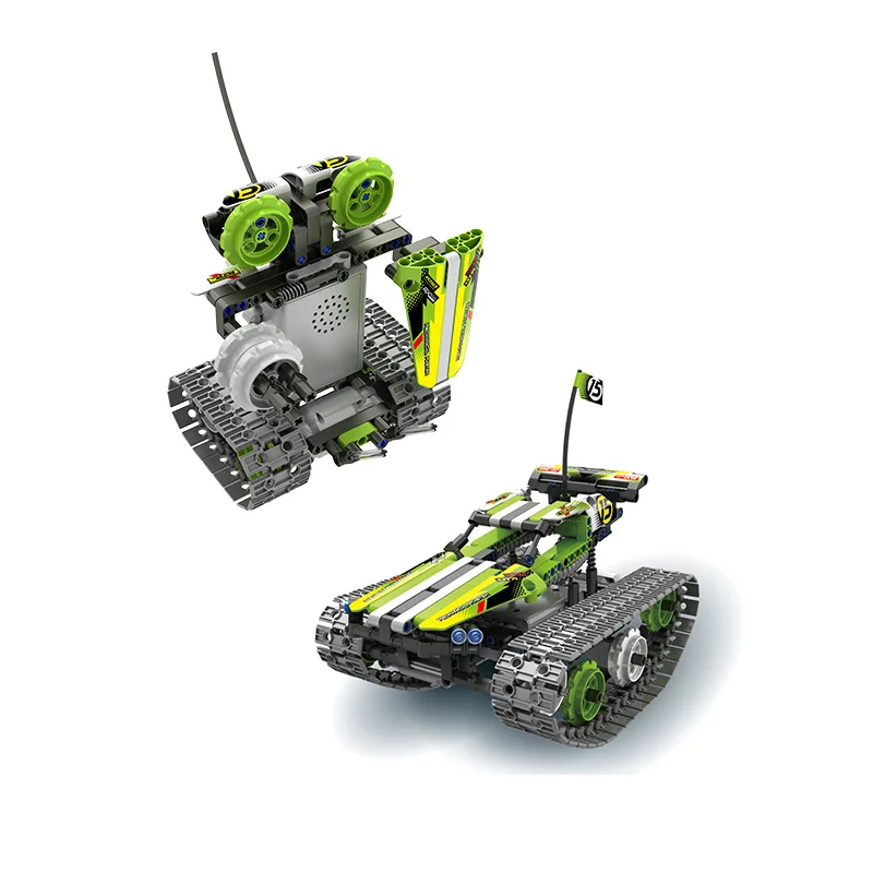 3 в 1 робот гусеничная строительные блоки 2,4G пультом дистанционного управления и приложение управления обучающая игрушка наука обучающий комплект RC Stunt автомобилей