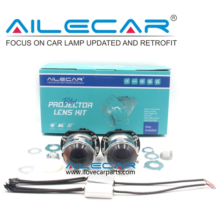 ALKE3 blue 2.5inch mini led retrofit projector RHD 30W easy installed for auto headlight of very car H7 H4 9006 880 9212 5202