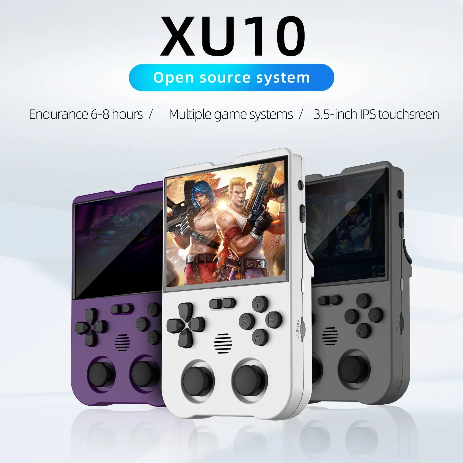 rts pocket gamepad XU10 mini portable handheld console open source linux retro video game console player box PS1 N64 N ES PSP
