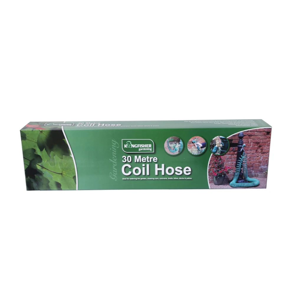 100FT EVA coil hose with color box packaged
