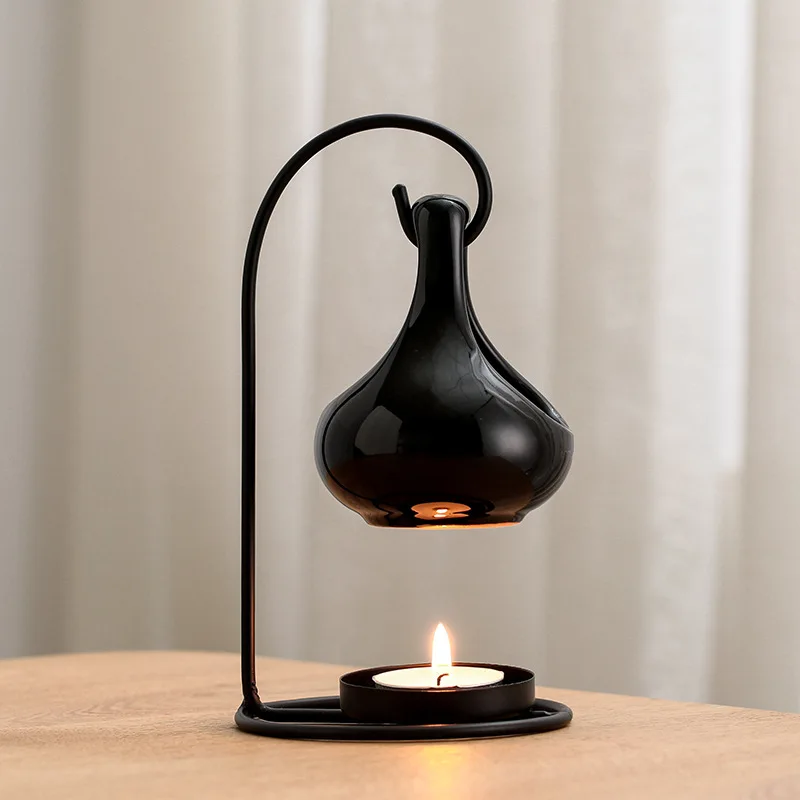halloween ceramic wax melt burners aromatherapy essential oil burner home decor black hanging cauldron oil burner