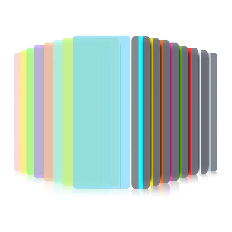 Transparent color PET reading guide strip custom promotional bookmark Dyslexia Tools Colored Overlay Reading Tracking Ruler