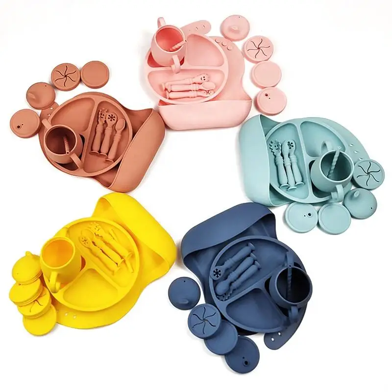 Wholesale Price Food Grade Baby Silicone Tableware Waterproof Baby Silicone Tableware