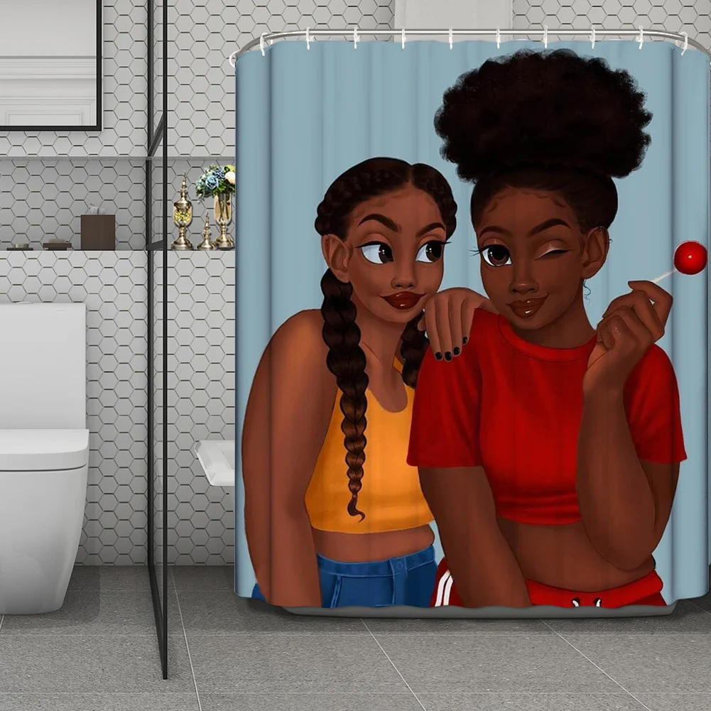 
Custom 3d bathroom sets shower curtain set 4 pcs fabric african shower curtains 