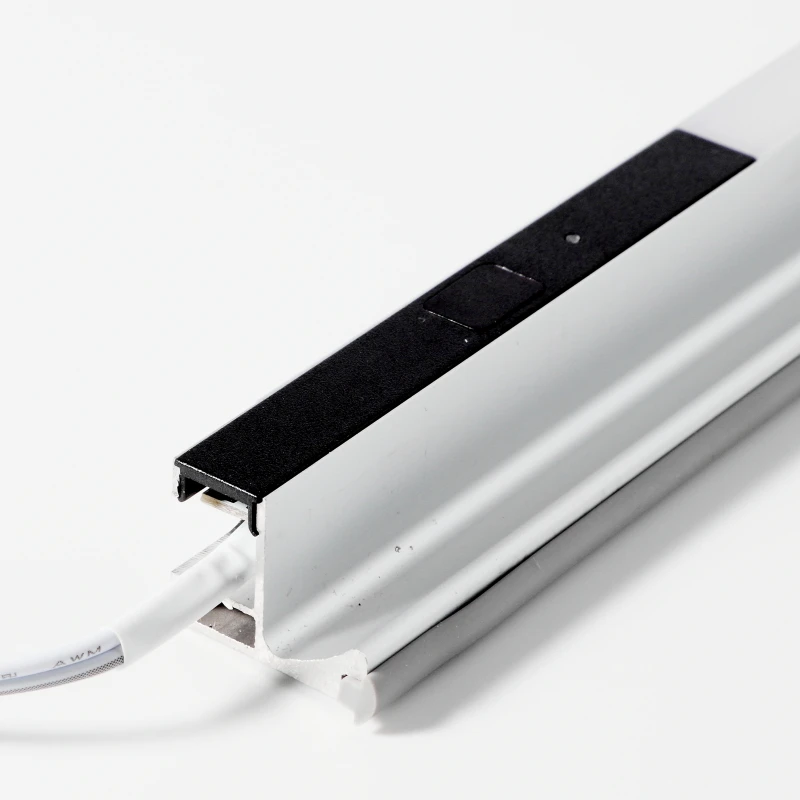 Led Light Strips For The Edge Of Laminate Partitions In Front Laminate Cabinets Without Handles