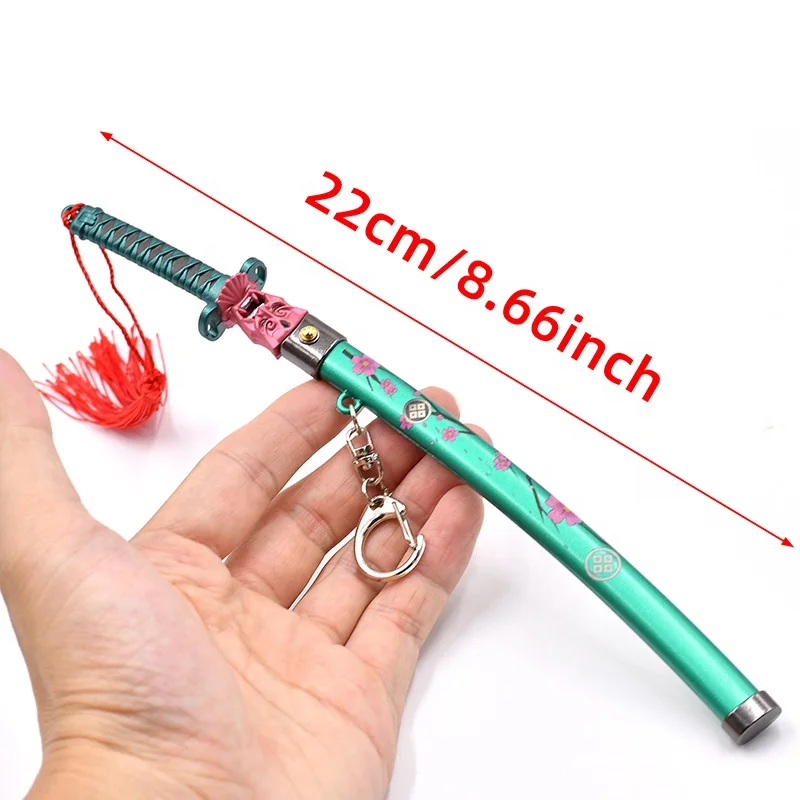 New Design 22CM Game VALORANTS Toys Sword Mini Katana Metal Zinc Alloy Keychain Crafts for Fans