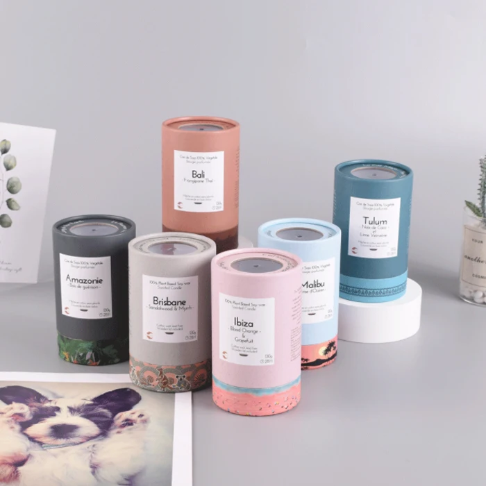 custom cardboard   tea paper coffee cardboard tube packaging kraft cardboard powder packaging tube